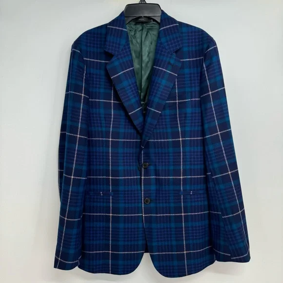 NWD Paul Smith Men’s2 Button Tartan Plaid Wool Sport Coat US 36 /IT 46 $1295